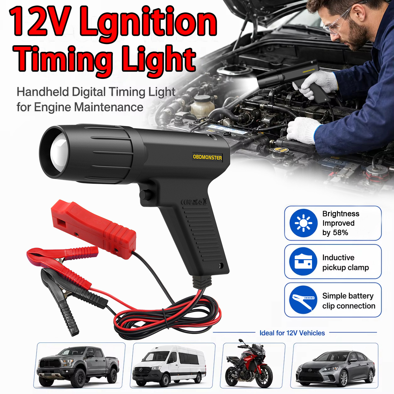 Lampu Pengatur Waktu Pengapian - Timing Light Gun ulasan dan harga